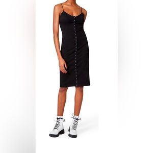 Betsy Johnson black snap up dress